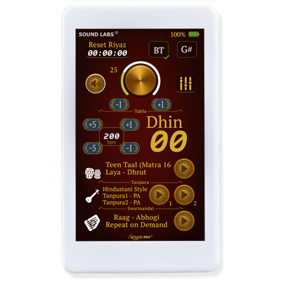 Sangat Gold|Handy Electronic Tabla with Dual Tanpura and Swarmandal