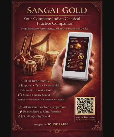 Sangat Gold|Handy Electronic Tabla with Dual Tanpura and Swarmandal